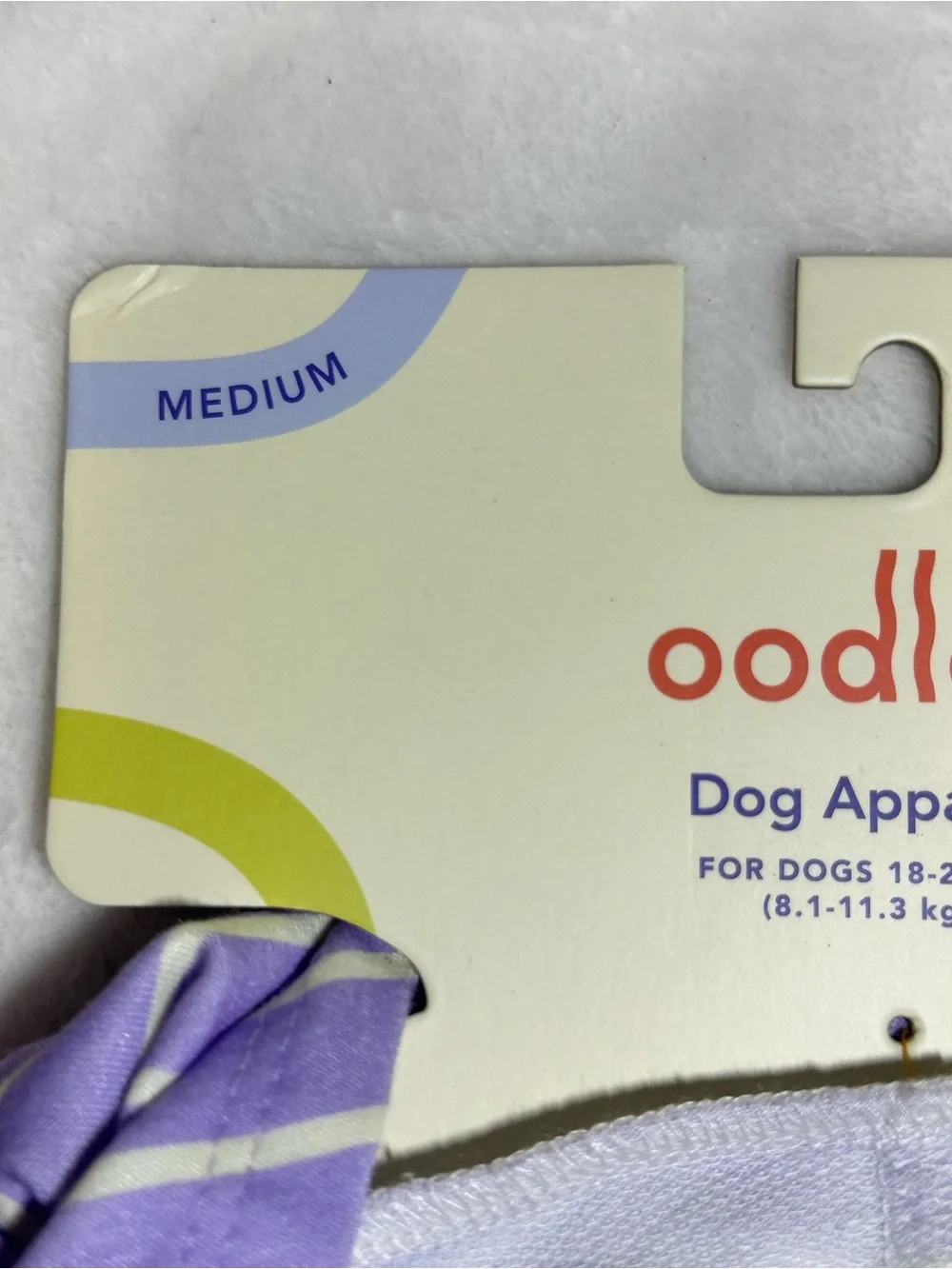 Oodles Purple Striped Strawberry Dog Hoodie Sweatshirt Medium & Large